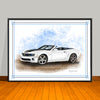 2010-11-12 Chevrolet Camaro SS Stripe Options Muscle Car Art Print 18" X 24" UNFRAMED