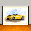 2010-11-12 Chevrolet Camaro SS Stripe Options Muscle Car Art Print 18" X 24" UNFRAMED