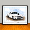 2014 2015 Chevrolet Camaro SS Muscle Car Art Print 18" X 24" UNFRAMED