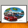 2014 Chevrolet Camaro SS Garage Muscle Car Art Print 13" X 19" UNFRAMED
