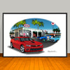 2014 Chevrolet Camaro SS Garage Muscle Car Art Print 13" X 19" UNFRAMED