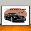 2014 Chevrolet Corvette Stingray Car Art Print - 13" X 19" UNFRAMED