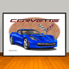 2014 Chevrolet Corvette Stingray Car Art Print - 13" X 19" UNFRAMED