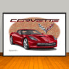 2014 Chevrolet Corvette Stingray Car Art Print - 13" X 19" UNFRAMED