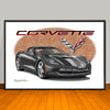 2014 Chevrolet Corvette Stingray Car Art Print - 13" X 19" UNFRAMED