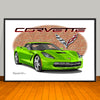 2014 Chevrolet Corvette Stingray Car Art Print - 13" X 19" UNFRAMED