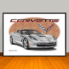 2014 Chevrolet Corvette Stingray Car Art Print - 13" X 19" UNFRAMED