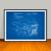 2018 Komatsu Dump Truck Patent Print - Unframed