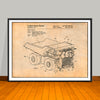 2018 Komatsu Dump Truck Patent Print - Unframed