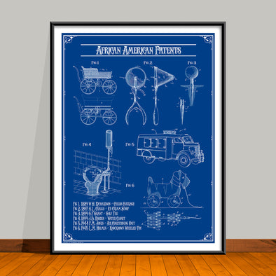 Vintage African American Six Patent Prints Collage - UNFRAMED