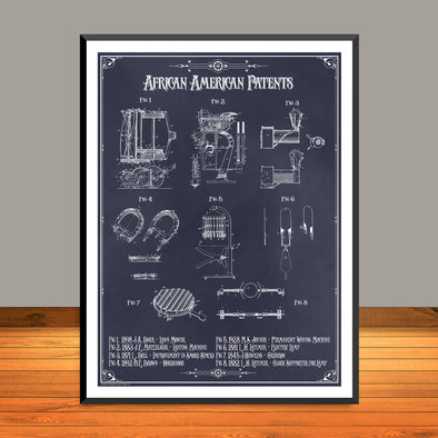 Vintage African American Eight Patent Prints Collage - UNFRAMED