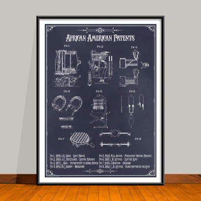 Vintage African American Eight Patent Prints Collage - UNFRAMED