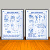 Vintage African American Patent Prints Collage Set - UNFRAMED