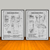 Vintage African American Patent Prints Collage Set - UNFRAMED