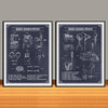Vintage African American Patent Prints Collage Set - UNFRAMED