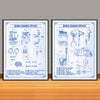 Vintage African American Patent Prints Collage Set - UNFRAMED