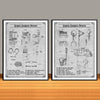 Vintage African American Patent Prints Collage Set - UNFRAMED