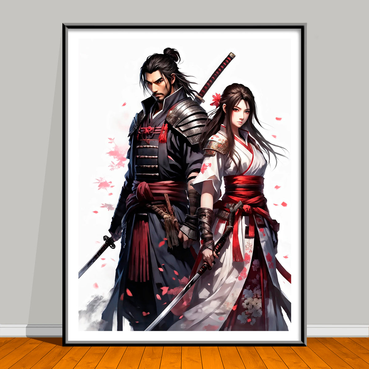 Modern Anime Samurai Art Print Collection, Modern Art, Japanese Poster ...
