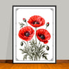 August Birth Flower Art Prints: Featuring the Poppy