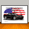 C6 Corvette Stingray Born in the USA Car Art Print - 13" X 19" UNFRAMED