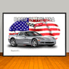 C6 Corvette Stingray Born in the USA Car Art Print - 13" X 19" UNFRAMED