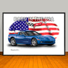 C6 Corvette Stingray Born in the USA Car Art Print - 13" X 19" UNFRAMED