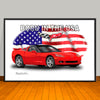 C6 Corvette Stingray Born in the USA Car Art Print - 13" X 19" UNFRAMED