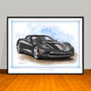C7 Chevrolet Corvette Muscle Car Art Print - 18" X 24" UNFRAMED