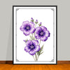 February Birth Flower Art Prints: Featuring the Violet
