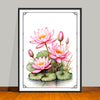 July Birth Flower Art Prints: Featuring the Lotus and Water Lily