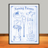 Nursing Patents Collage Art Print - Modern Edition - UNFRAMED