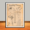 Nursing Patents Collage Art Print - Modern Edition - UNFRAMED