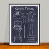 Nursing Patents Collage Art Print - Modern Edition - UNFRAMED