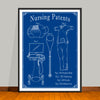 Nursing Patents Collage Art Print - Modern Edition - UNFRAMED