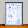 Nursing Patents Collage Art Print - Modern Edition - UNFRAMED