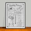 Nursing Patents Collage Art Print - Modern Edition - UNFRAMED