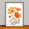 October Birth Flower Art Prints: Featuring the Cosmos & Marigold