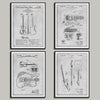 Fender Guitar Set of 4 Patent Prints - UNFRAMED