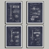 Gibson Patent Set of 4 Guitar Patent Prints - UNFRAMED
