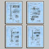 Gibson Patent Set of 4 Guitar Patent Prints - UNFRAMED