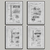 Gibson Patent Set of 4 Guitar Patent Prints - UNFRAMED