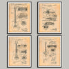 Gibson Patent Set of 4 Guitar Patent Prints - UNFRAMED
