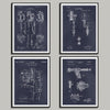 Tattoo Set of 4 Patent Prints - UNFRAMED
