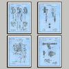 Tattoo Set of 4 Patent Prints - UNFRAMED