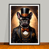 Steampunk French Bulldog Artwork, Animal Portrait, Victorian Decor - 7 Styles – UNFRAMED