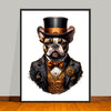 Steampunk French Bulldog Artwork, Animal Portrait, Victorian Decor - 7 Styles – UNFRAMED