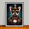 Steampunk French Bulldog Artwork, Animal Portrait, Victorian Decor - 7 Styles – UNFRAMED