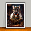 Steampunk French Bulldog Artwork, Animal Portrait, Victorian Decor - 7 Styles – UNFRAMED