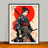 Traditional Ukiyo-e Samurai Art Print, Modern Art, Japanese Poster - 2 Styles