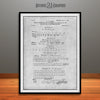 1848 Morse Code Patent Print Gray